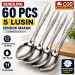 Bundling Sendok Makan Stainless Steel 60 Pcs 5 Lusin Tebal Anti Karat Food Grade Kuat untuk Rumah Tangga Warung Restoran